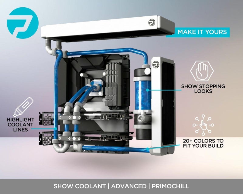PrimoChill Vue - Computer WaterCooling Coolant, Visual Flow, Solid/Non-Transparent, Full Protection, PrimoPrep Included, Proudly Made in The USA - Opaque Cobalt - Image 3